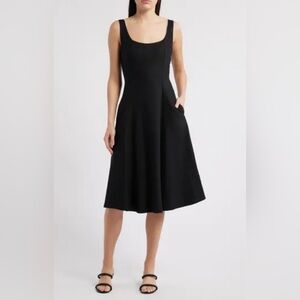 Charles Henry Classic Black Midi Dress Size Medium NWOT